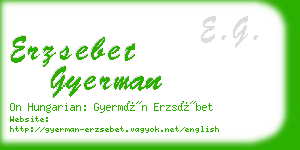 erzsebet gyerman business card